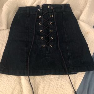 american threads jean skirt